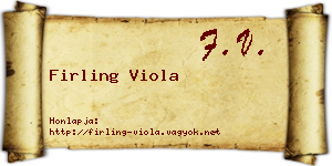 Firling Viola névjegykártya